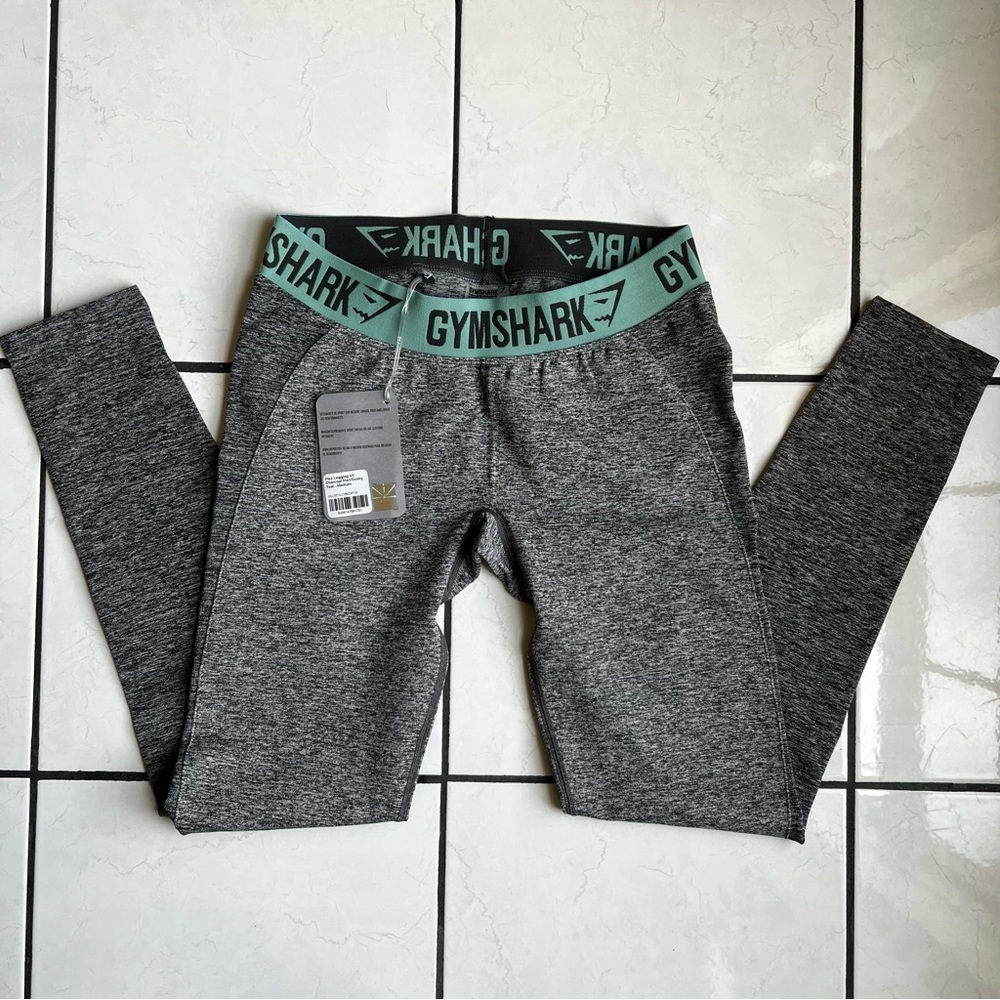 Gymshark Flex Leggings V3 (M) - ‘Charcoal Marl/Dusky Teal’